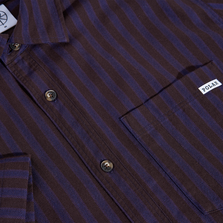 Mitchell Shirt - Purple/Chocolate