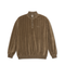 Zip Neck Sweatshirt | Stripe Velour - Beech