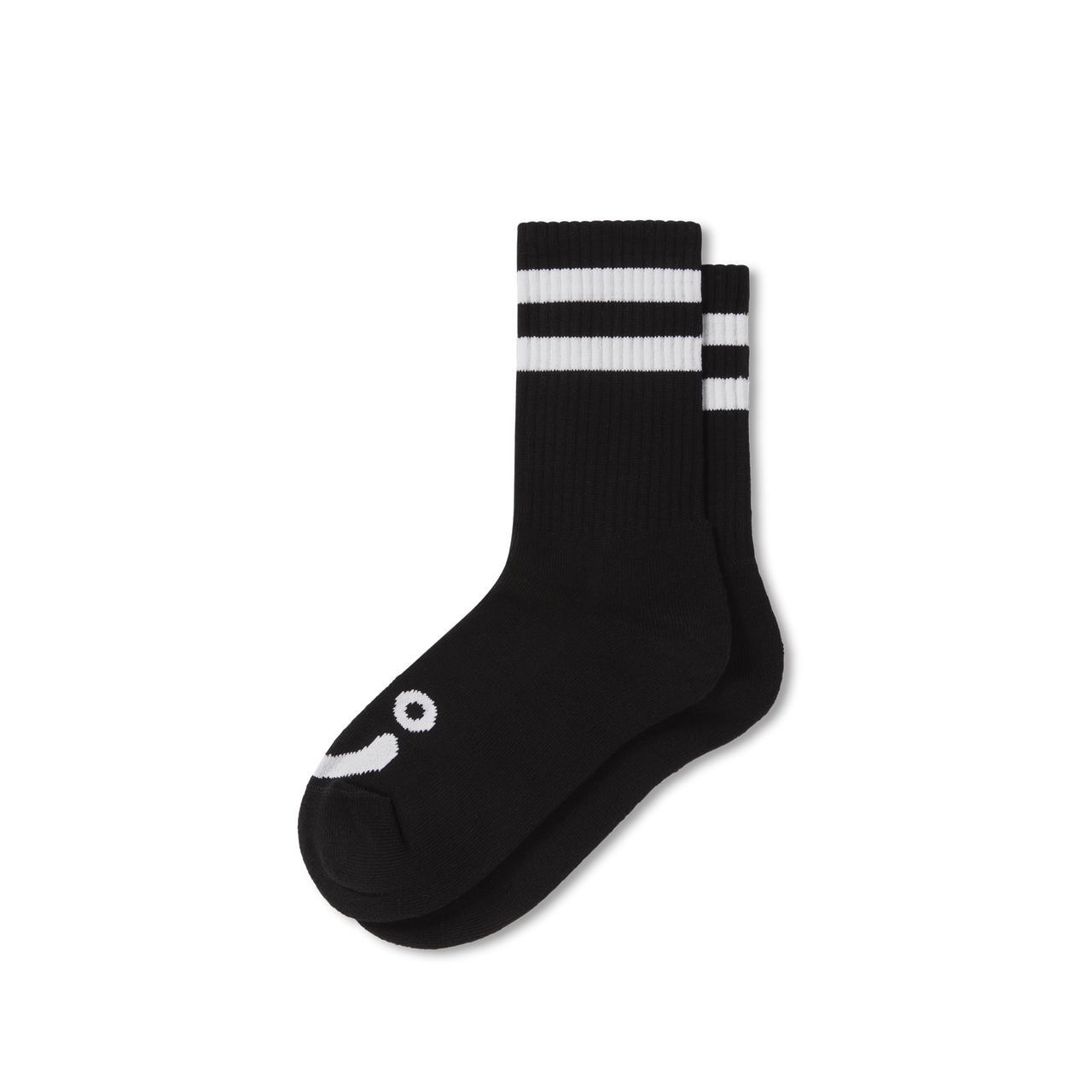 Rib Socks | Happy Sad - Black