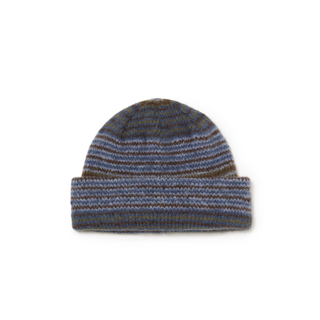 George Beanie - Blue Green Stripe