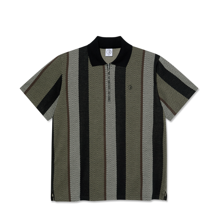 Jacques Polo Shirt | Herringbone - Khaki Green