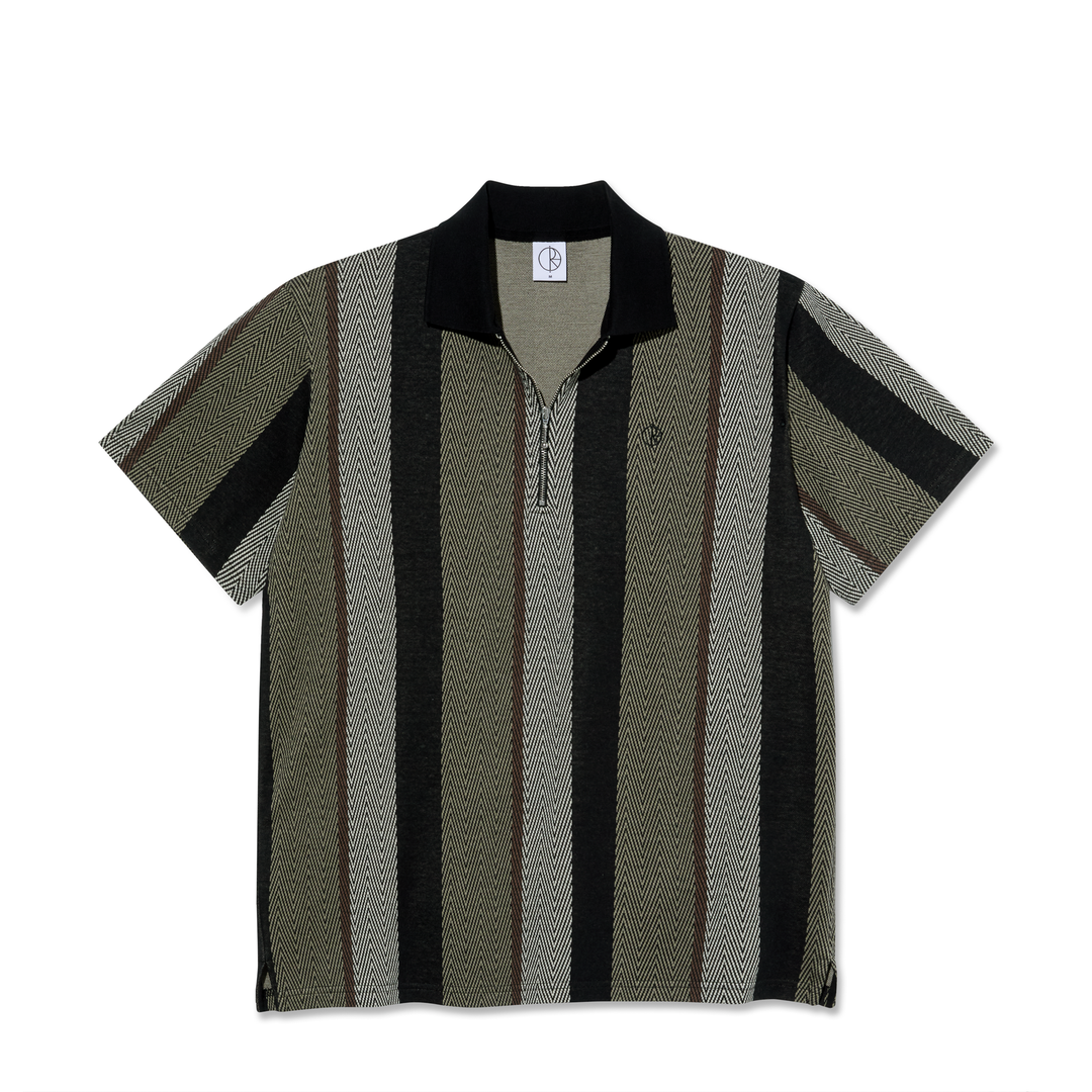 Jacques Polo Shirt | Herringbone - Khaki Green