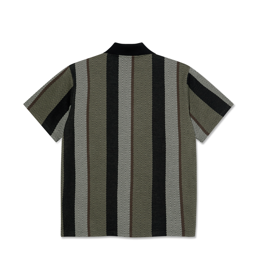 Jacques Polo Shirt | Herringbone - Khaki Green