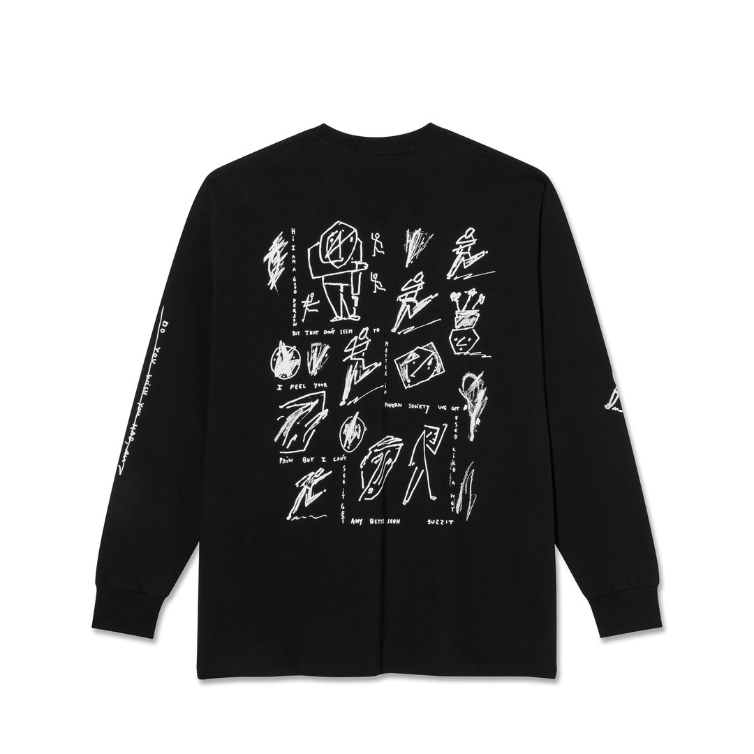 LS Tee | Sad at Times - Black