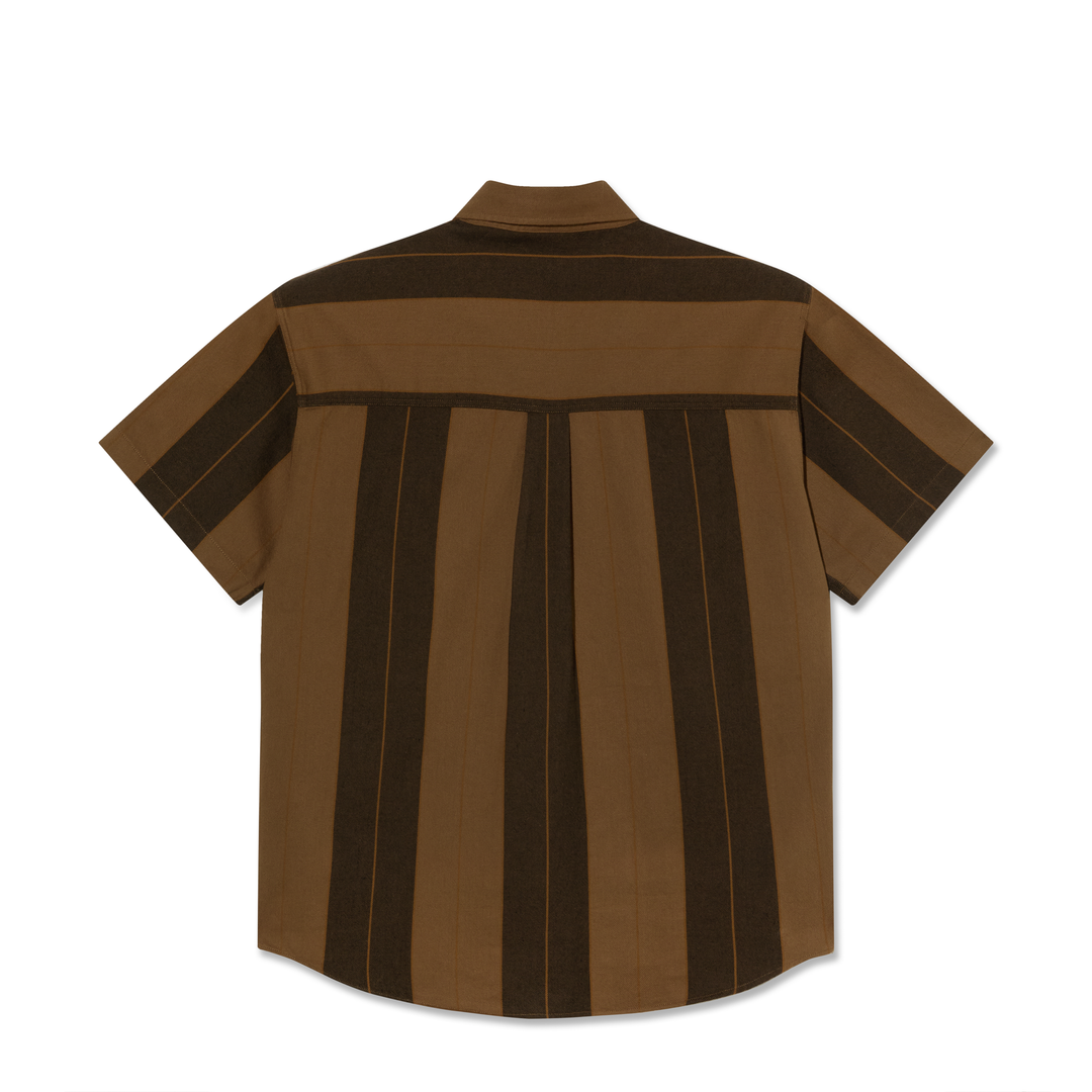 Mitchell Shirt - Brown Block Stripe