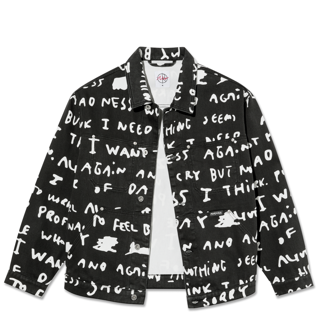 Patrik Jacket | Sad Notes - Black / White