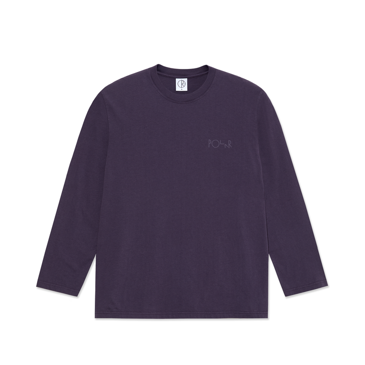Steve LS Tee | Stroke Logo - Dark Violet