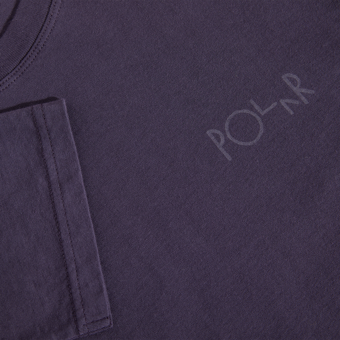 Steve LS Tee | Stroke Logo - Dark Violet