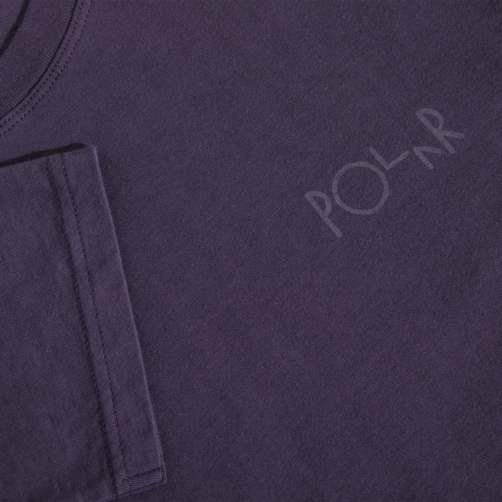 Steve LS Tee | Stroke Logo - Dark Violet