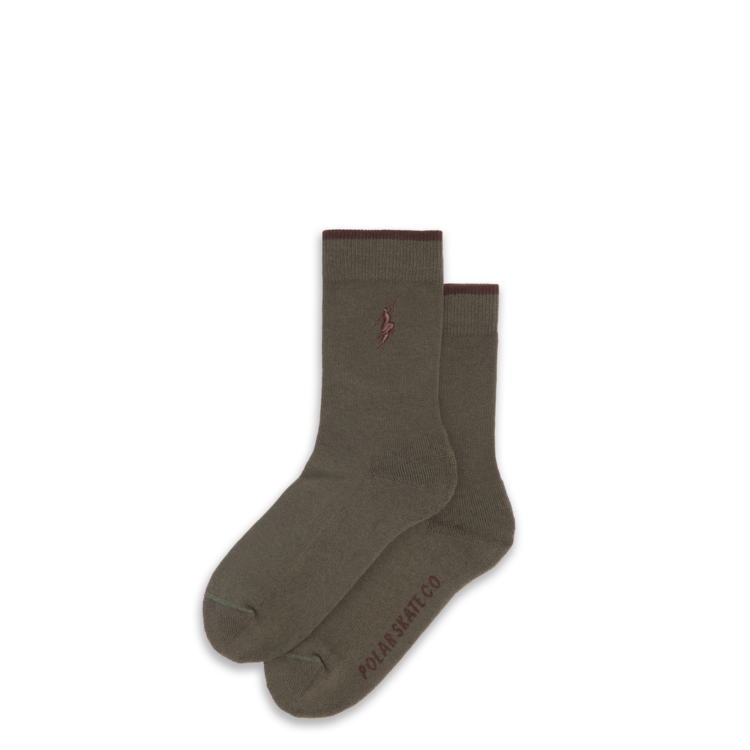 Business Socks | No Complies Forever - Army Green/Brown