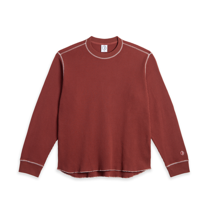 Dylan LS Tee - Wine/White