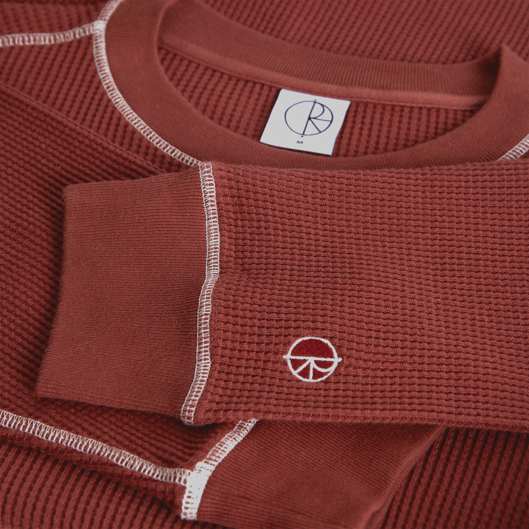 Dylan LS Tee - Wine/White