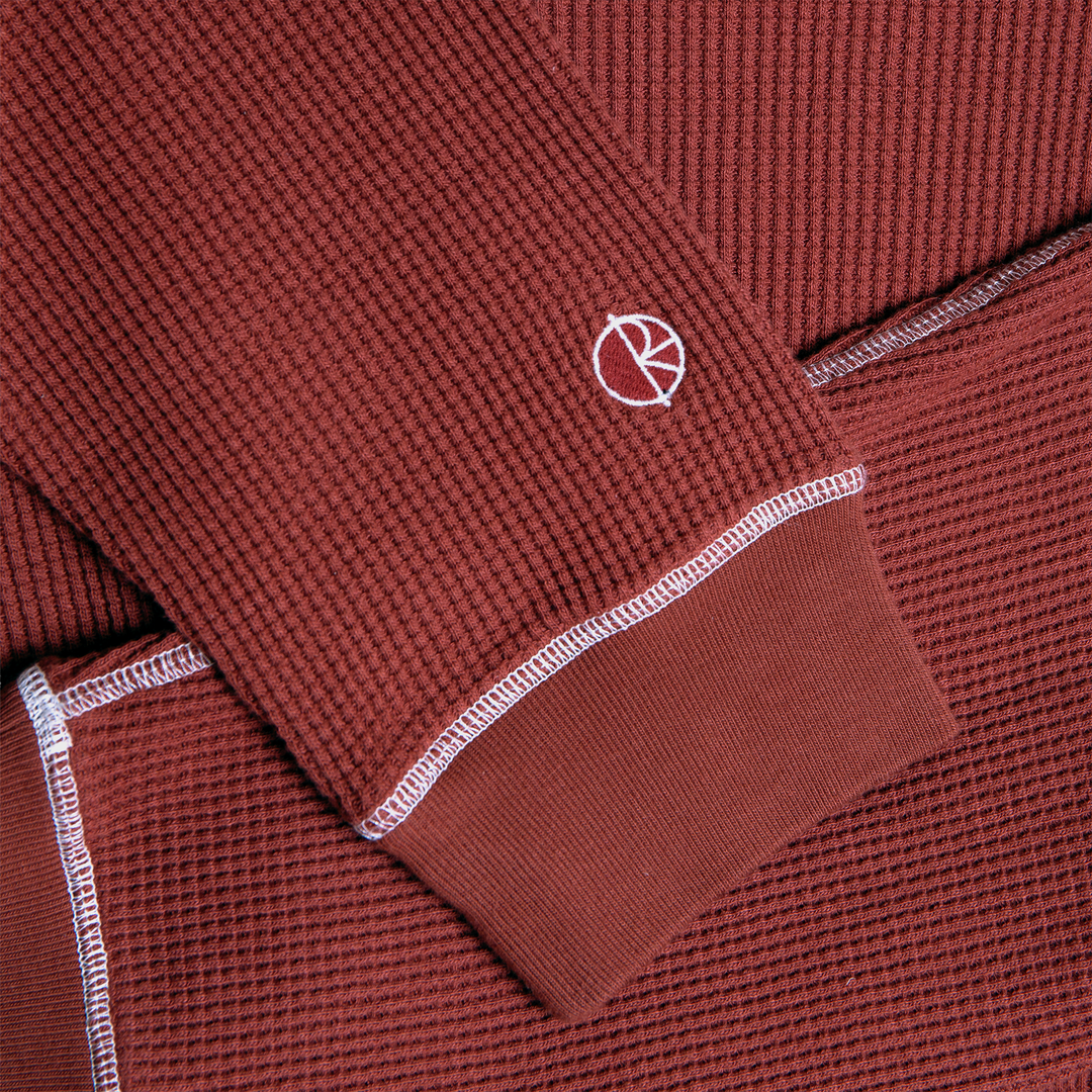 Dylan LS Tee - Wine/White