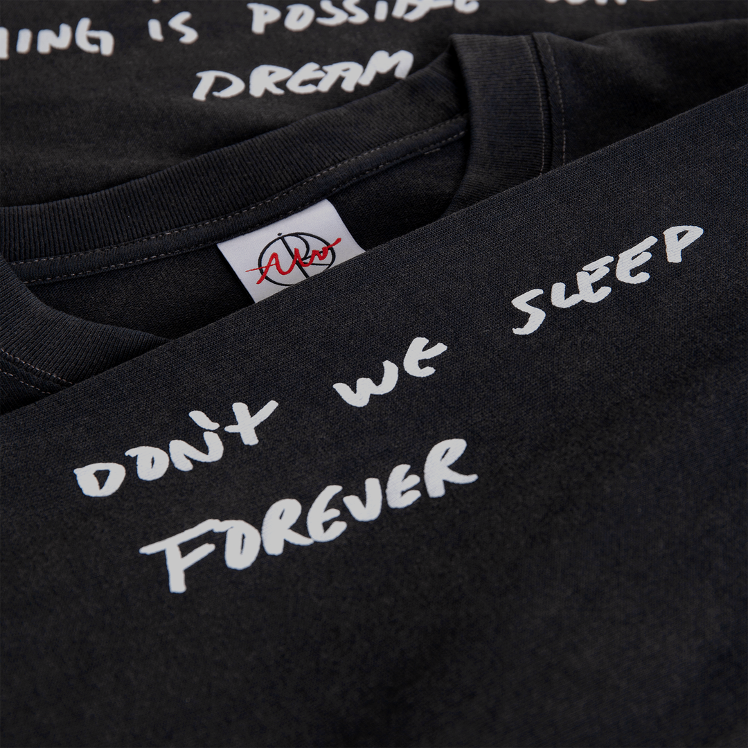 LS Tee | On Repeat - Silver Black