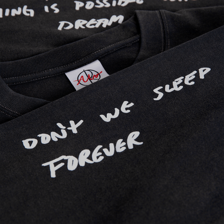 LS Tee | On Repeat - Silver Black