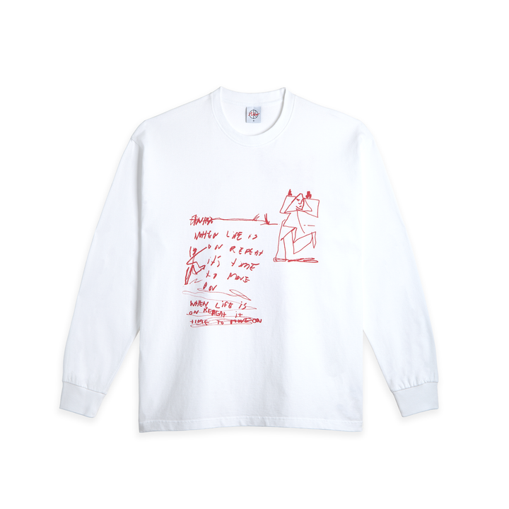 LS Tee | On Repeat - White