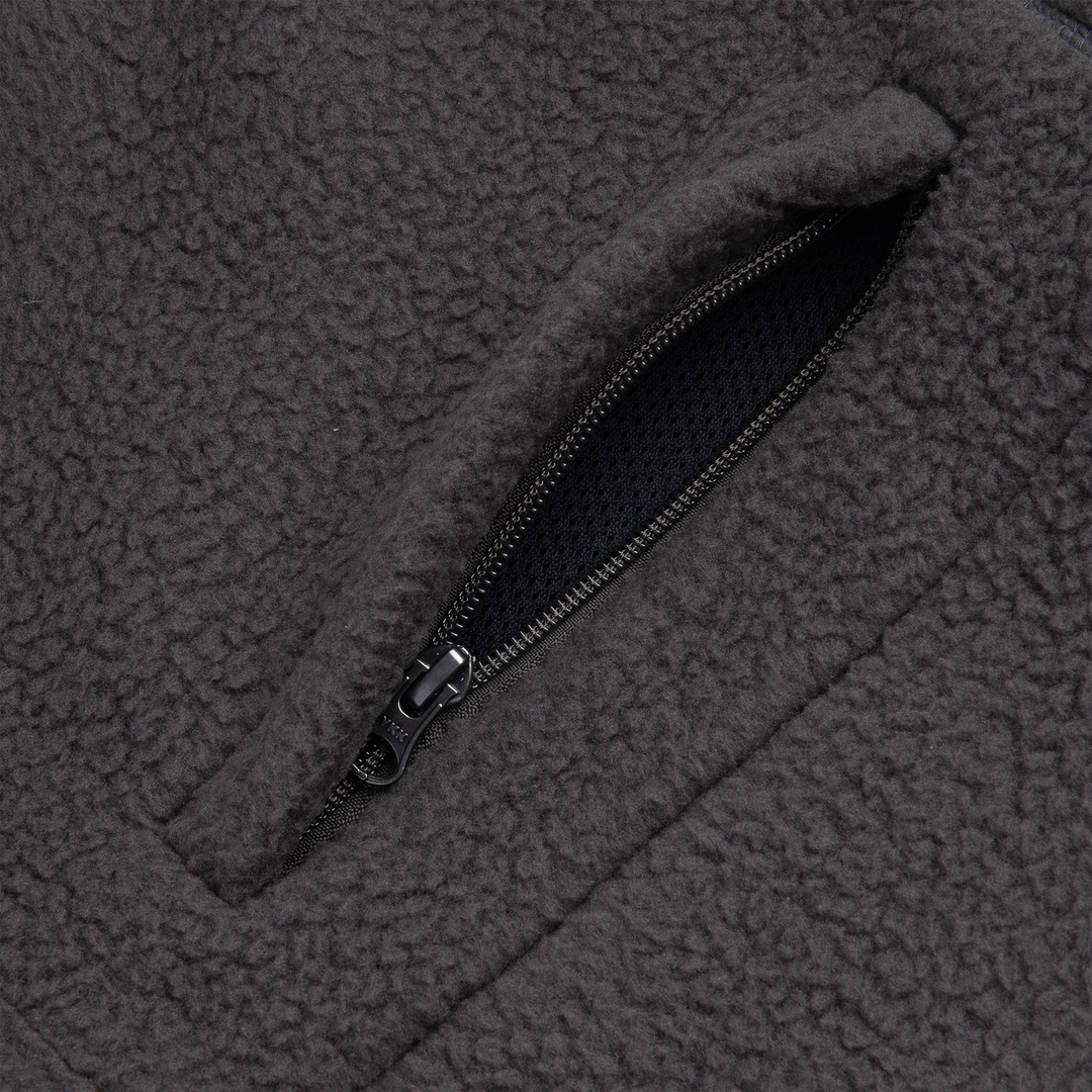 Roman Fleece Jacket - Dirty black