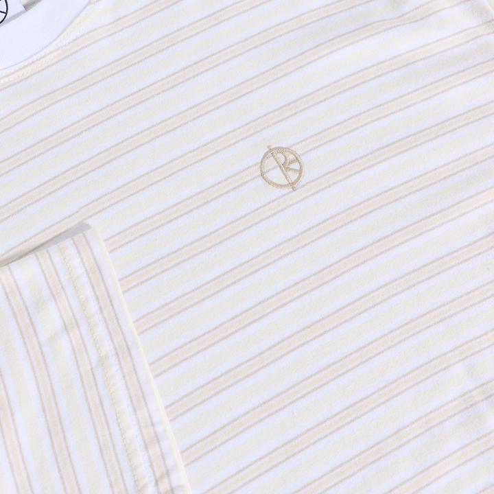 Steve LS Tee | Stripe - White/Taupe