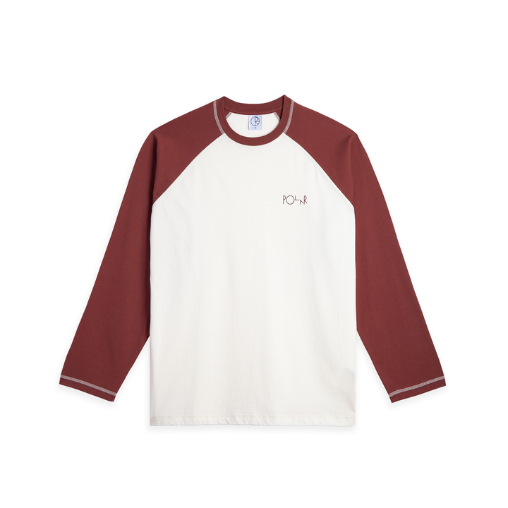 Stevie LS Tee - Ivory/Wine
