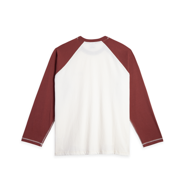 Stevie LS Tee - Ivory/Wine