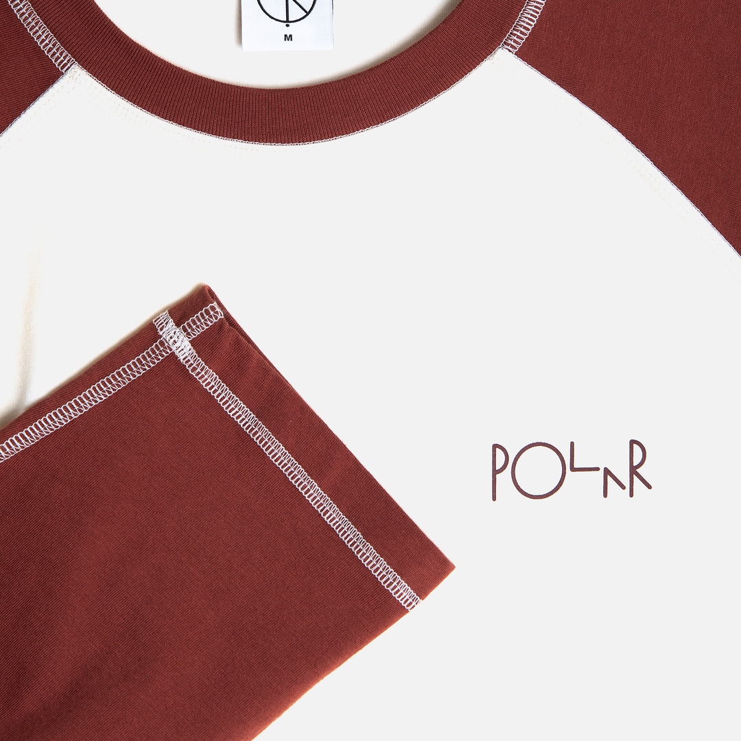 Stevie LS Tee - Ivory/Wine