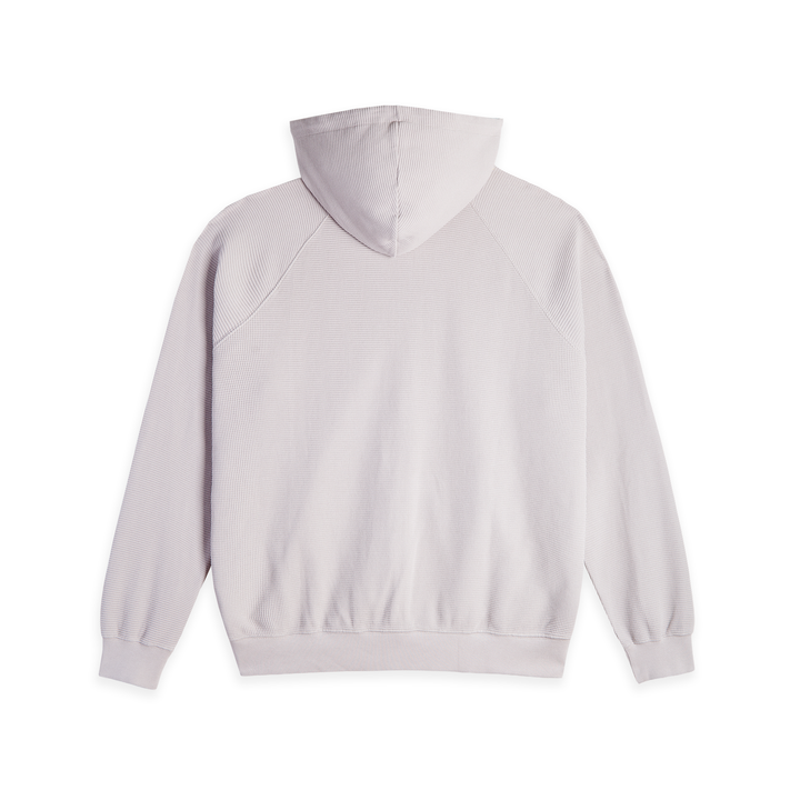 Waffle Zip Hoodie - Pale Taupe