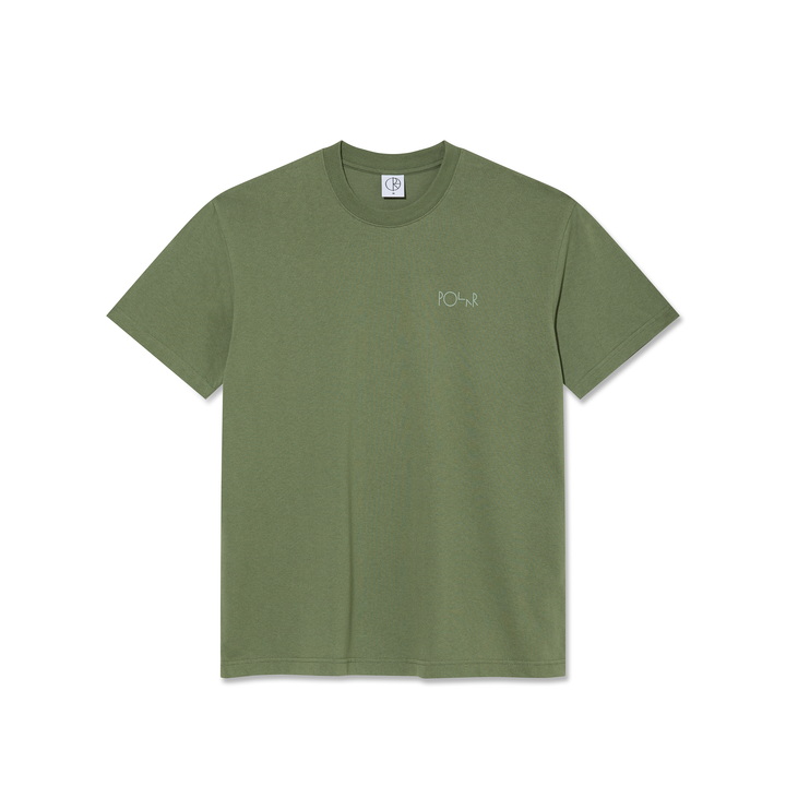 Contrast Tee | Stroke Logo - Moss Green