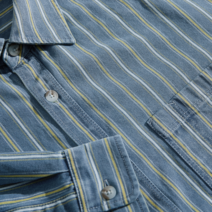 Mike Shirt | Denim - Blue / Yellow