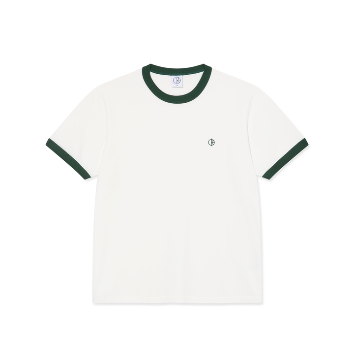 Ringer Tee - Cloud White / Dark Green