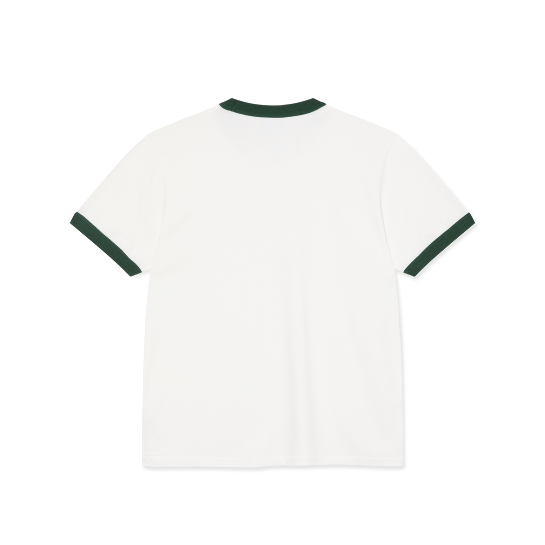 Ringer Tee - Cloud White / Dark Green