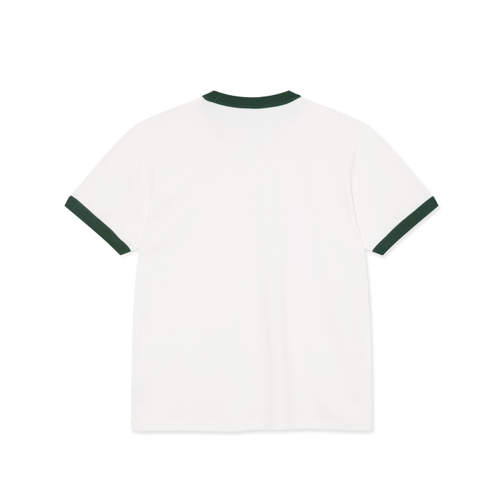 Ringer Tee - Cloud White / Dark Green