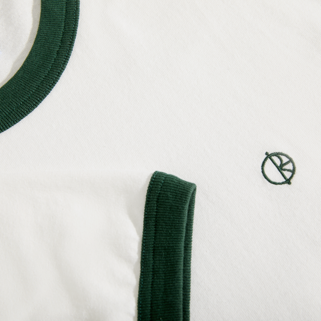 Ringer Tee - Cloud White / Dark Green