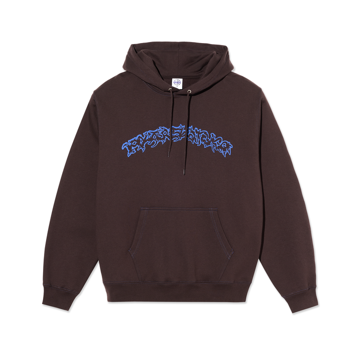 Contrast Dave Hoodie | Crude Logo - Chocolate