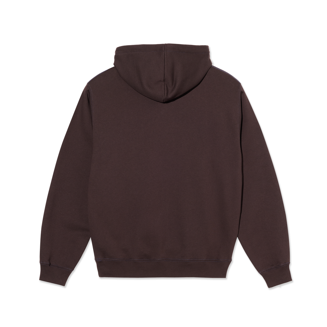 Contrast Dave Hoodie | Crude Logo - Chocolate