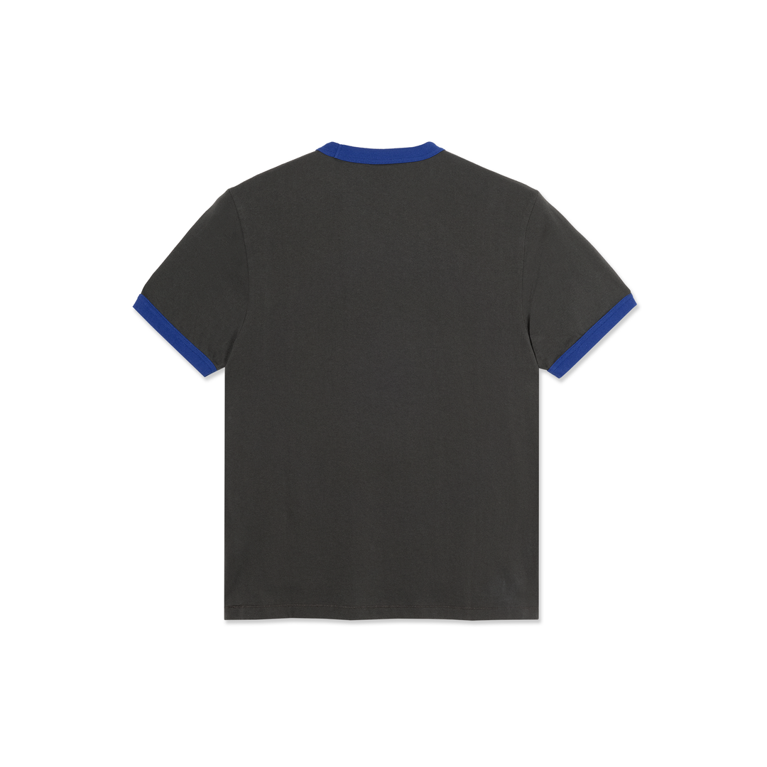 Ringer Tee - Dirty Black/Egyptian Blue