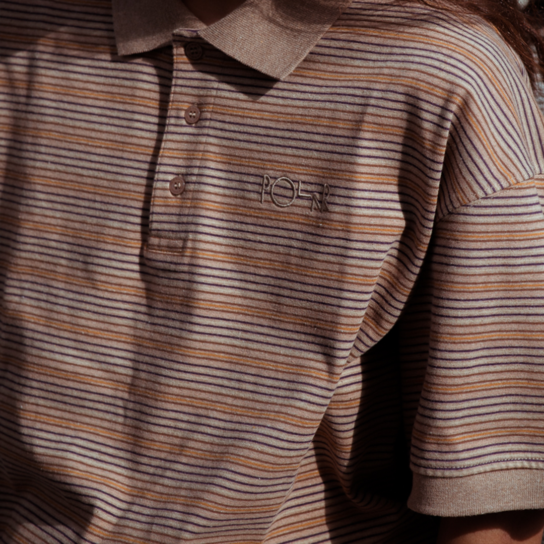 Stripe Polo Shirt - Camel