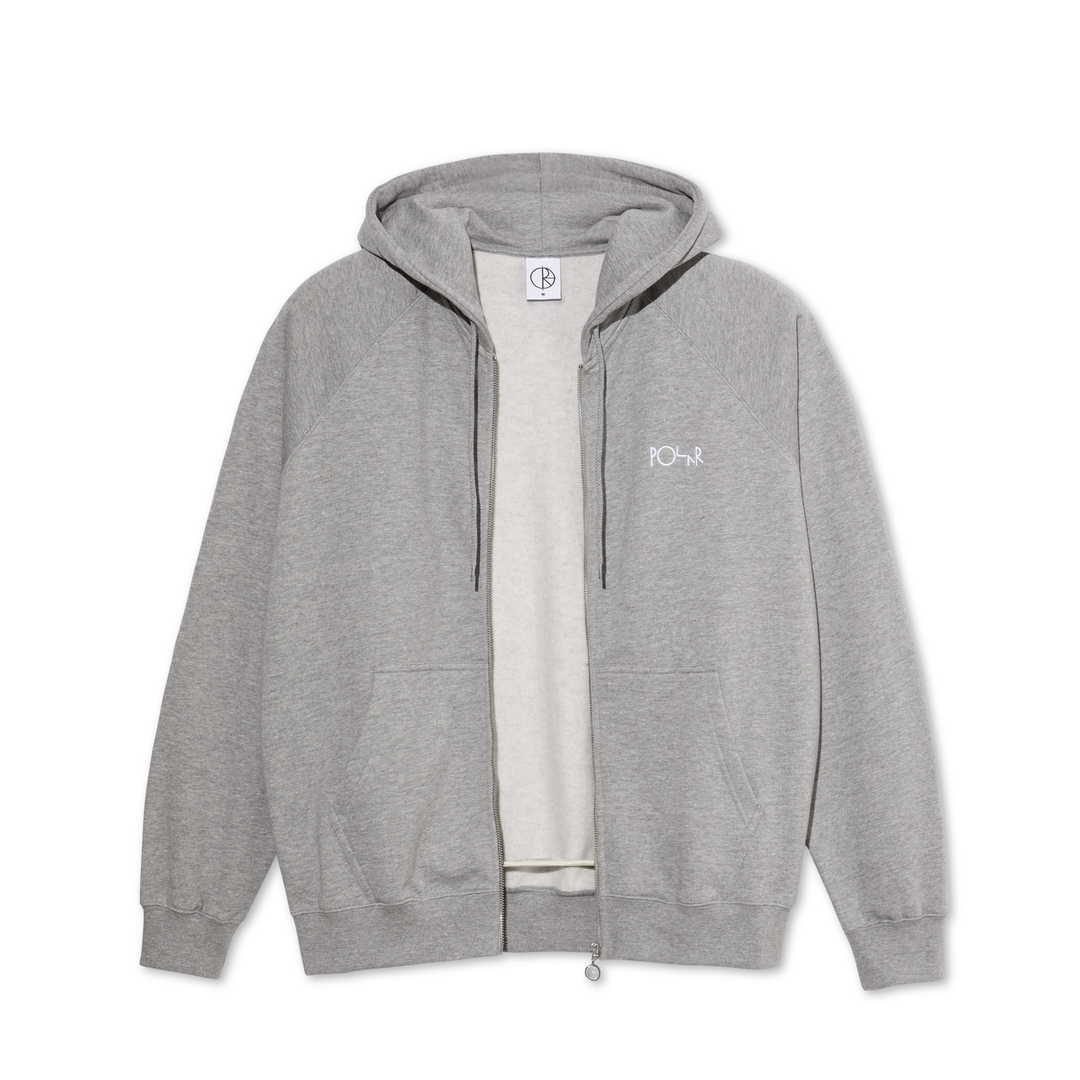 Default Zip Hoodie - Heather Grey