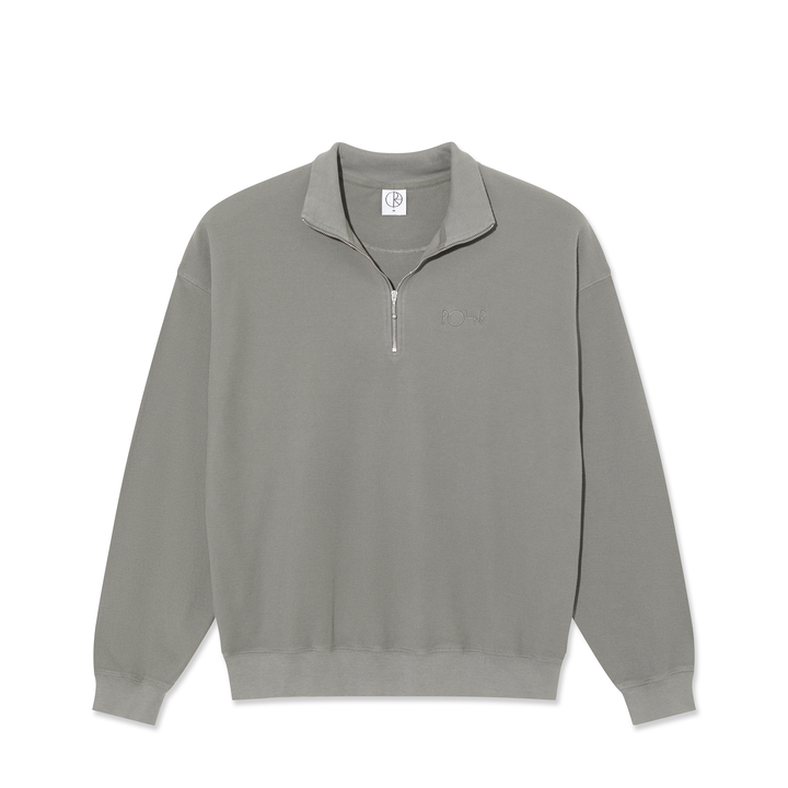 Half Zip LS Shirt | Pique - Grey