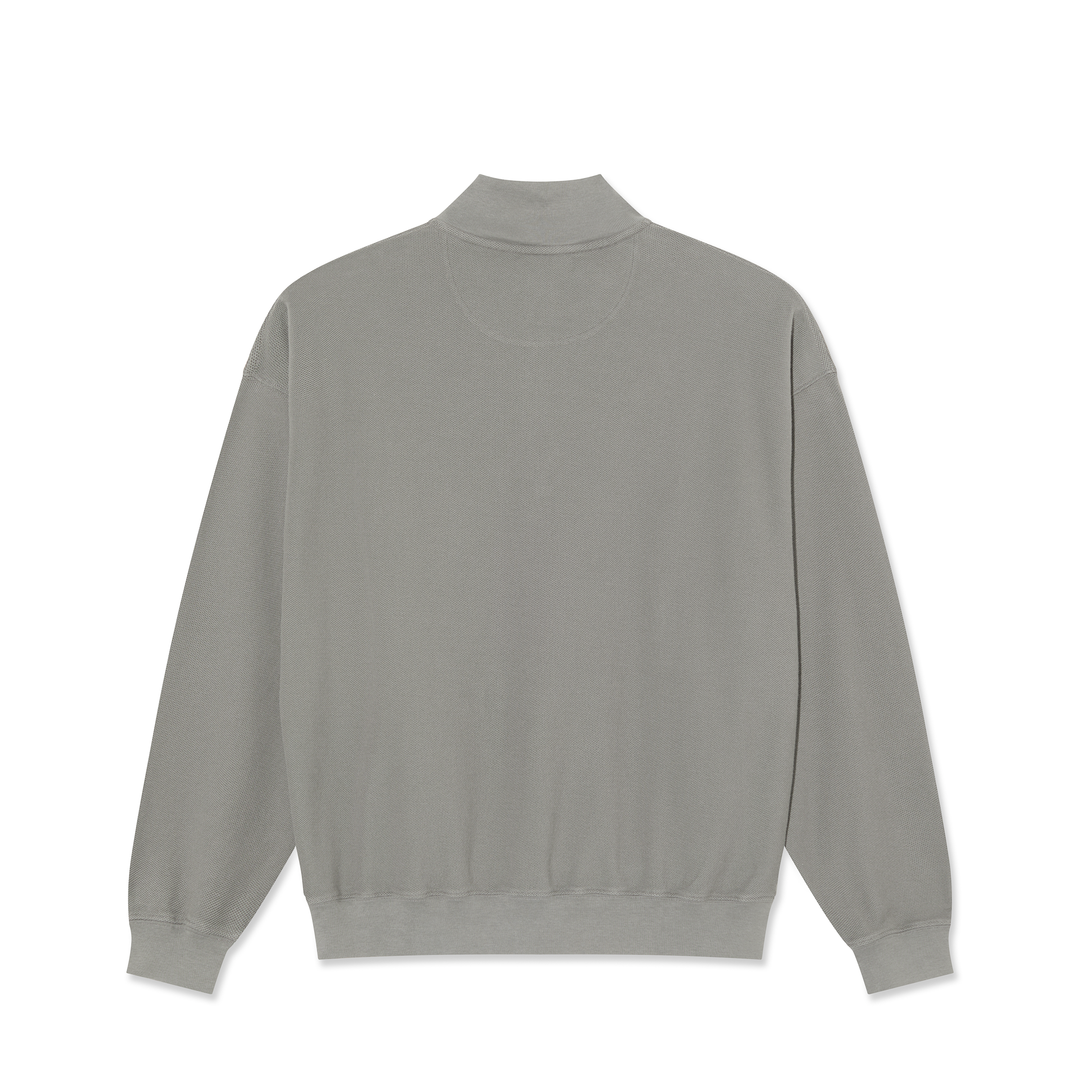 Half Zip LS Shirt | Pique - Grey