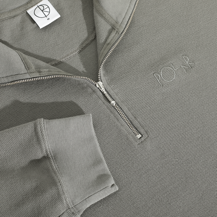 Half Zip LS Shirt | Pique - Grey