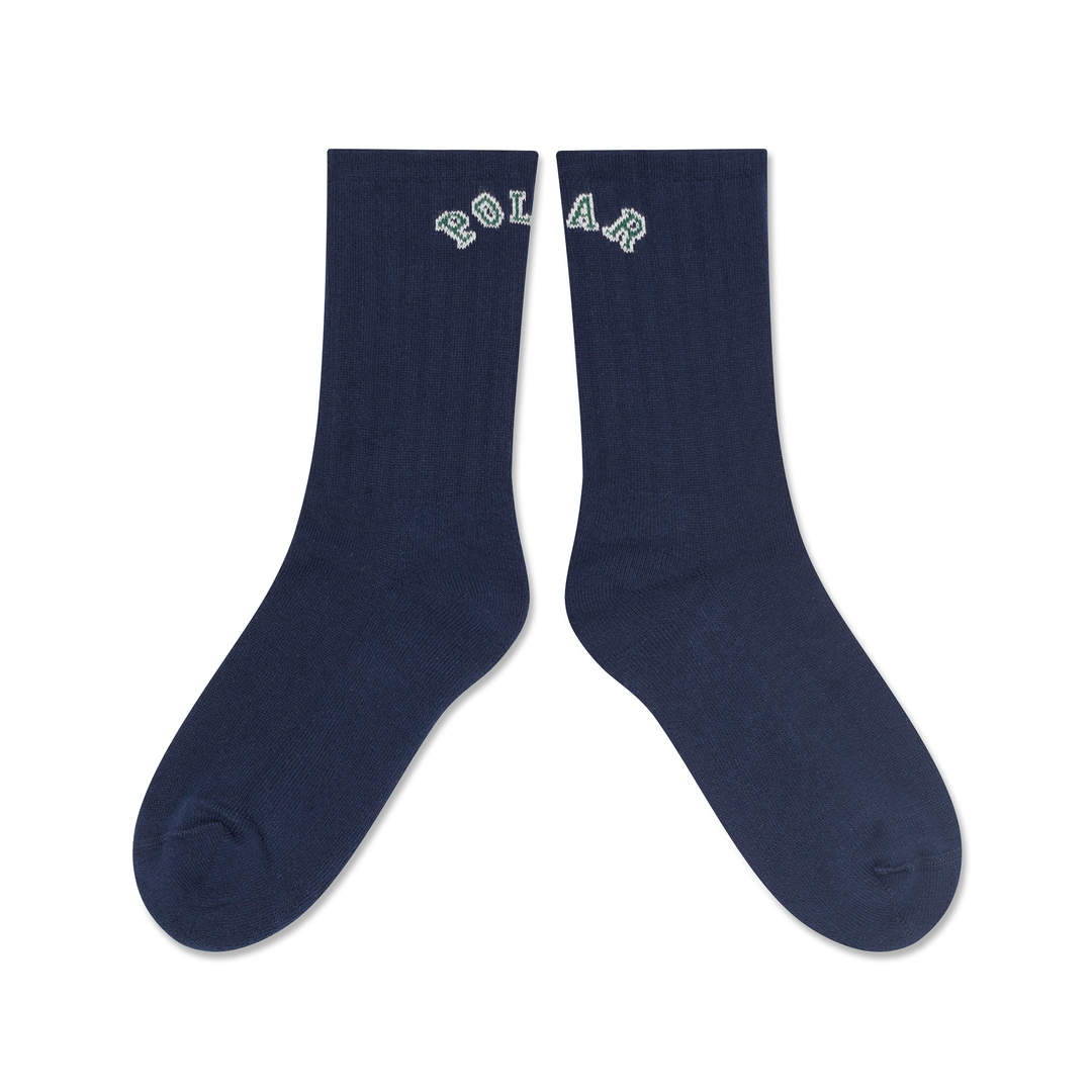 Large Rib Socks | College Logo - Dark Blue