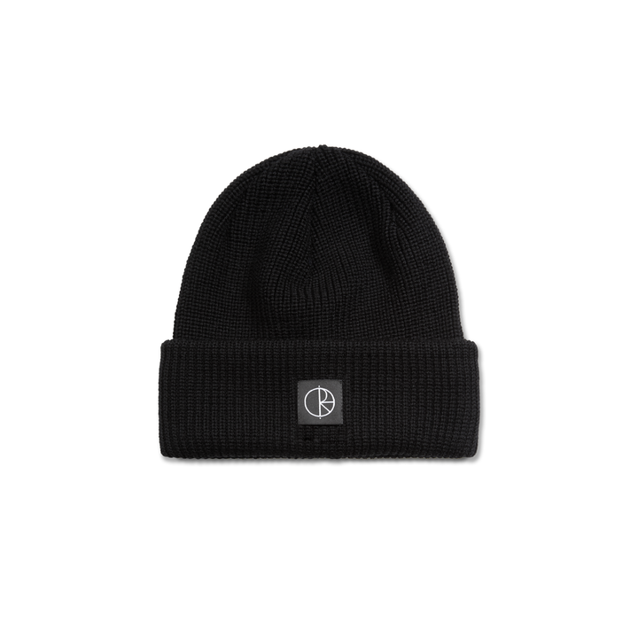 Double Fold Merino Beanie - Black