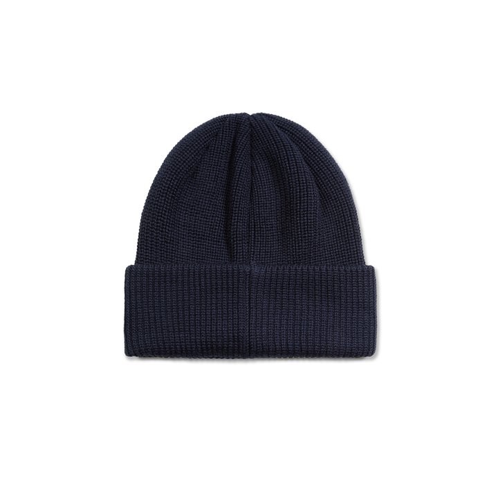 Double Fold Merino Beanie - Navy