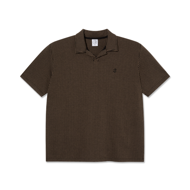 Serge Polo Shirt | Boucle - Brass / Black