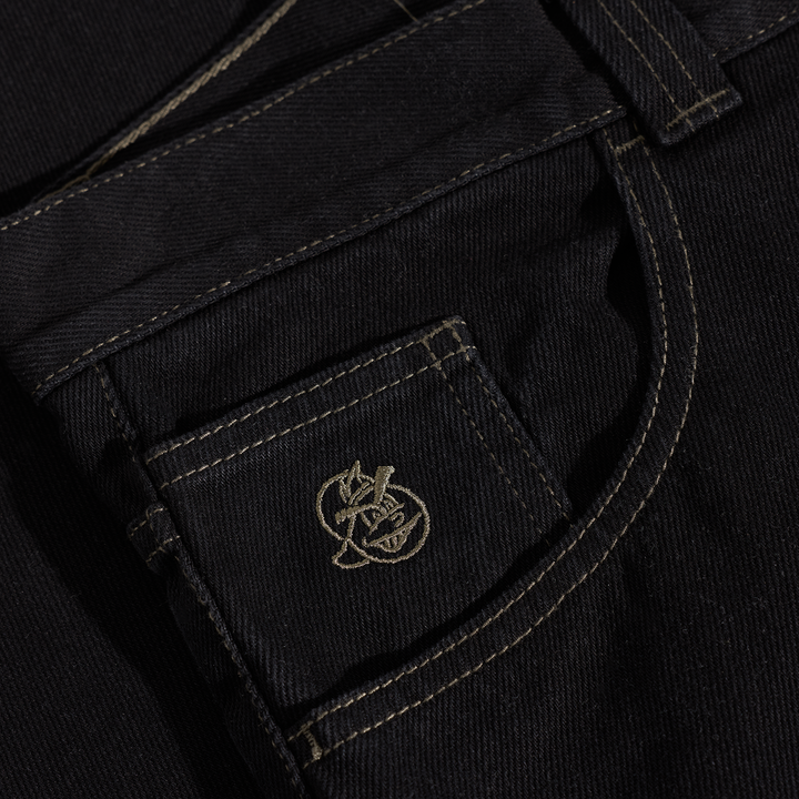 93 Pants | Contrast Stitching - Black/Dark Olive