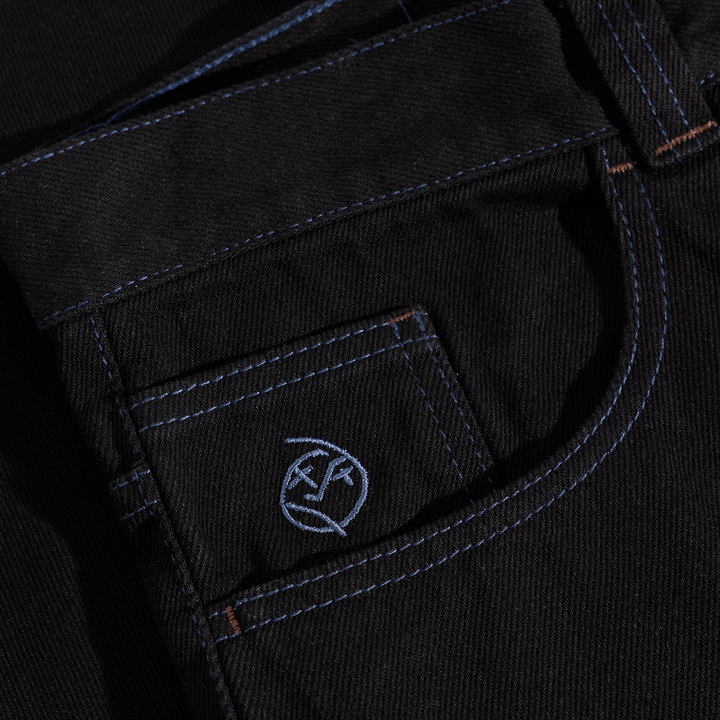 Big Boy Pants - Black/Blue Stitching