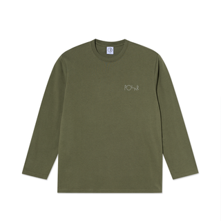 Steve Tee LS | Stroke Logo - Army Green