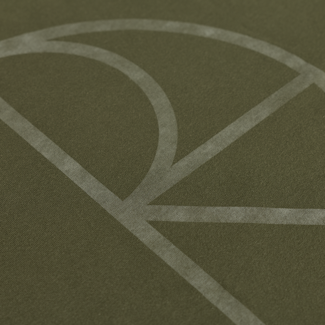 Steve Tee LS | Stroke Logo - Army Green