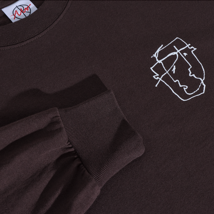 LS Tee|Tied Up (Washed Chocolate)