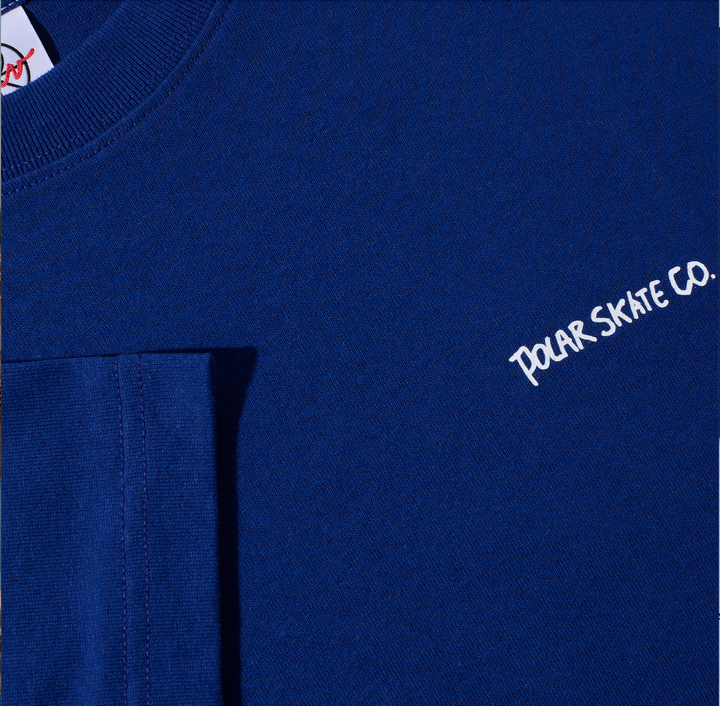 Contrast Tee | Doodle - Ultramarine/White